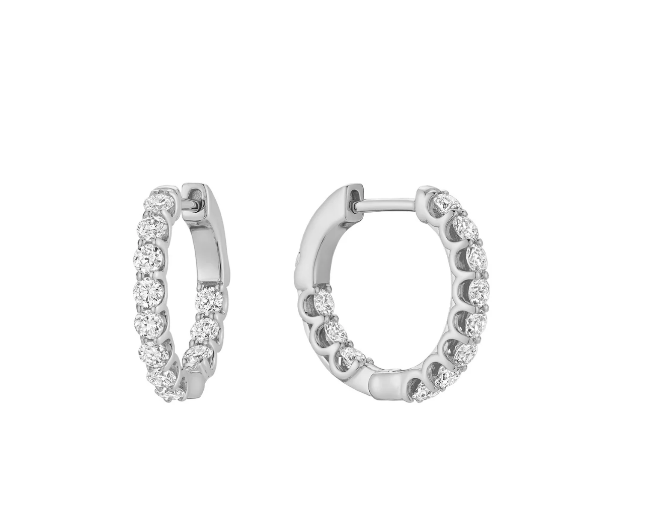 In & Out Huggie Lab Grown Diamond Earrings