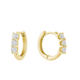 Mini Trinity Huggie Lab Grown Diamond Earrings