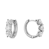 Mini Trinity Huggie Lab Grown Diamond Earrings