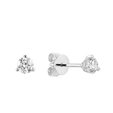 Martini Three Prong Stud Lab Grown Diamond Earrings