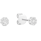 Cluster Diamond Stud Earrings