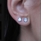 Lab-grown oval diamond studs