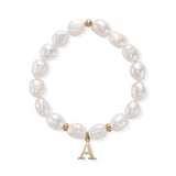 Pearl Bracelet with custom initial