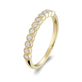 Semi Eternity Milgrain Diamond Ring